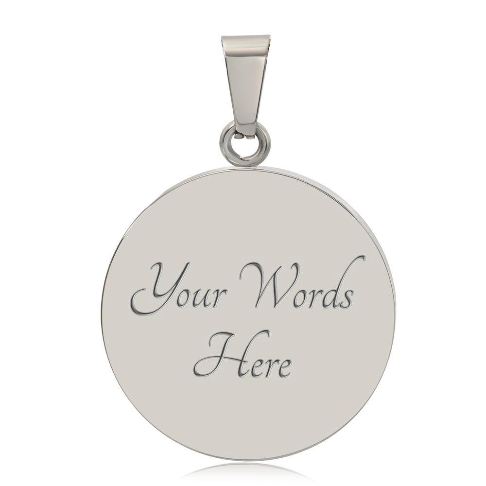 luxury graphig circle necklace