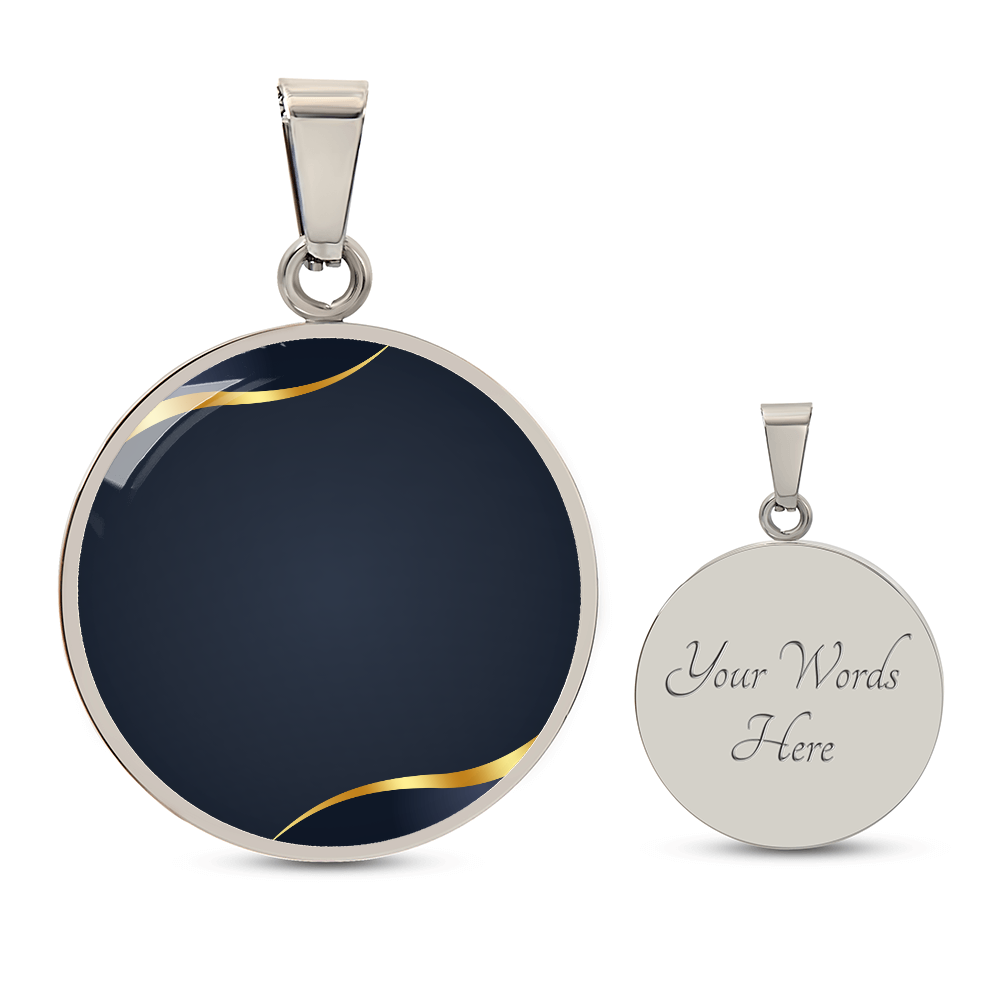 luxury graphig circle necklace