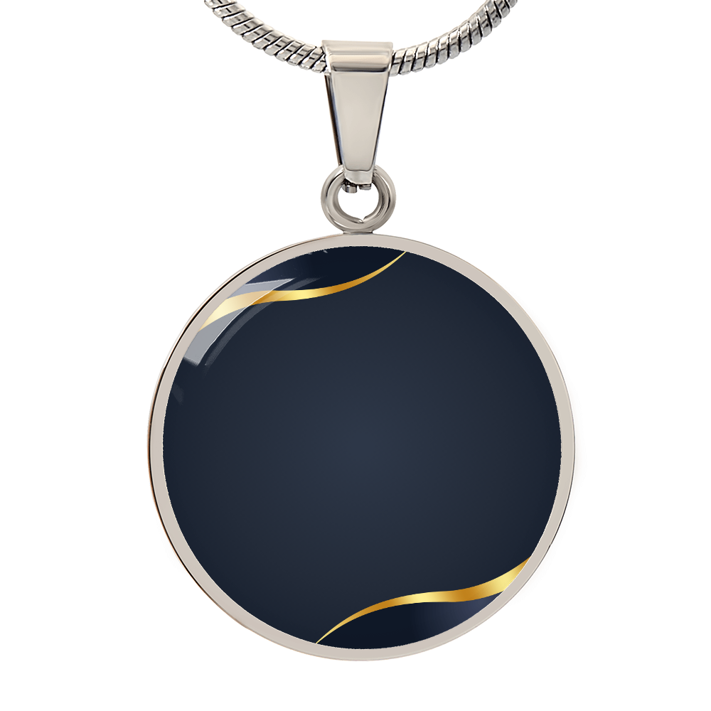 luxury graphig circle necklace
