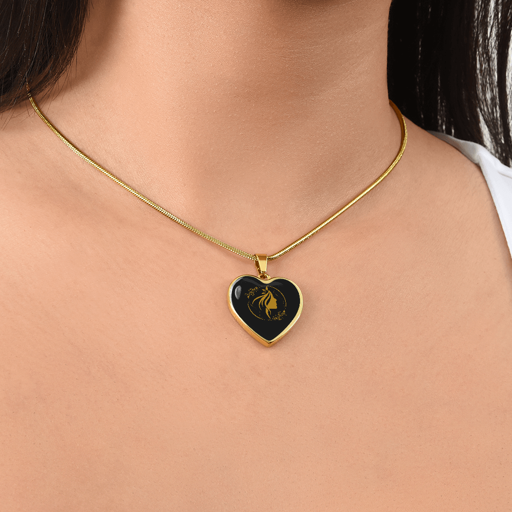 luxury  graphic heart necklace