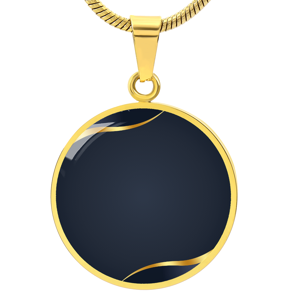 luxury graphig circle necklace