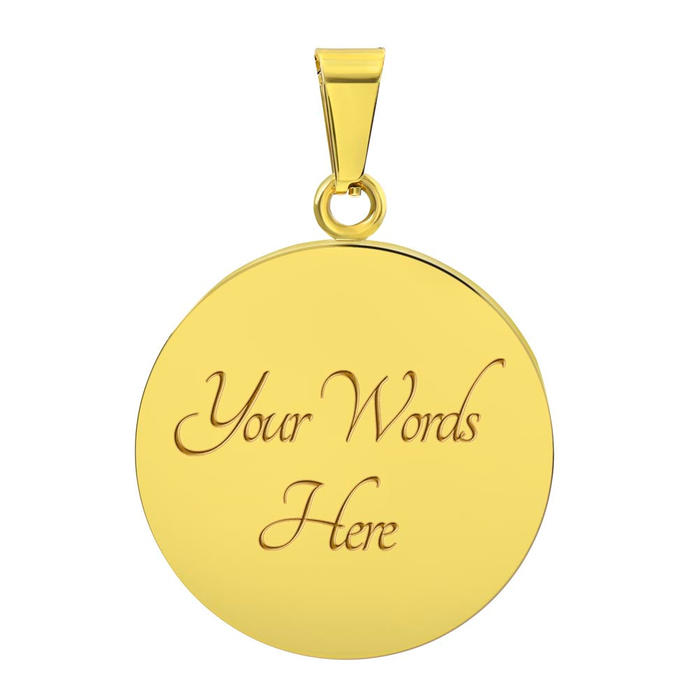 luxury graphig circle necklace