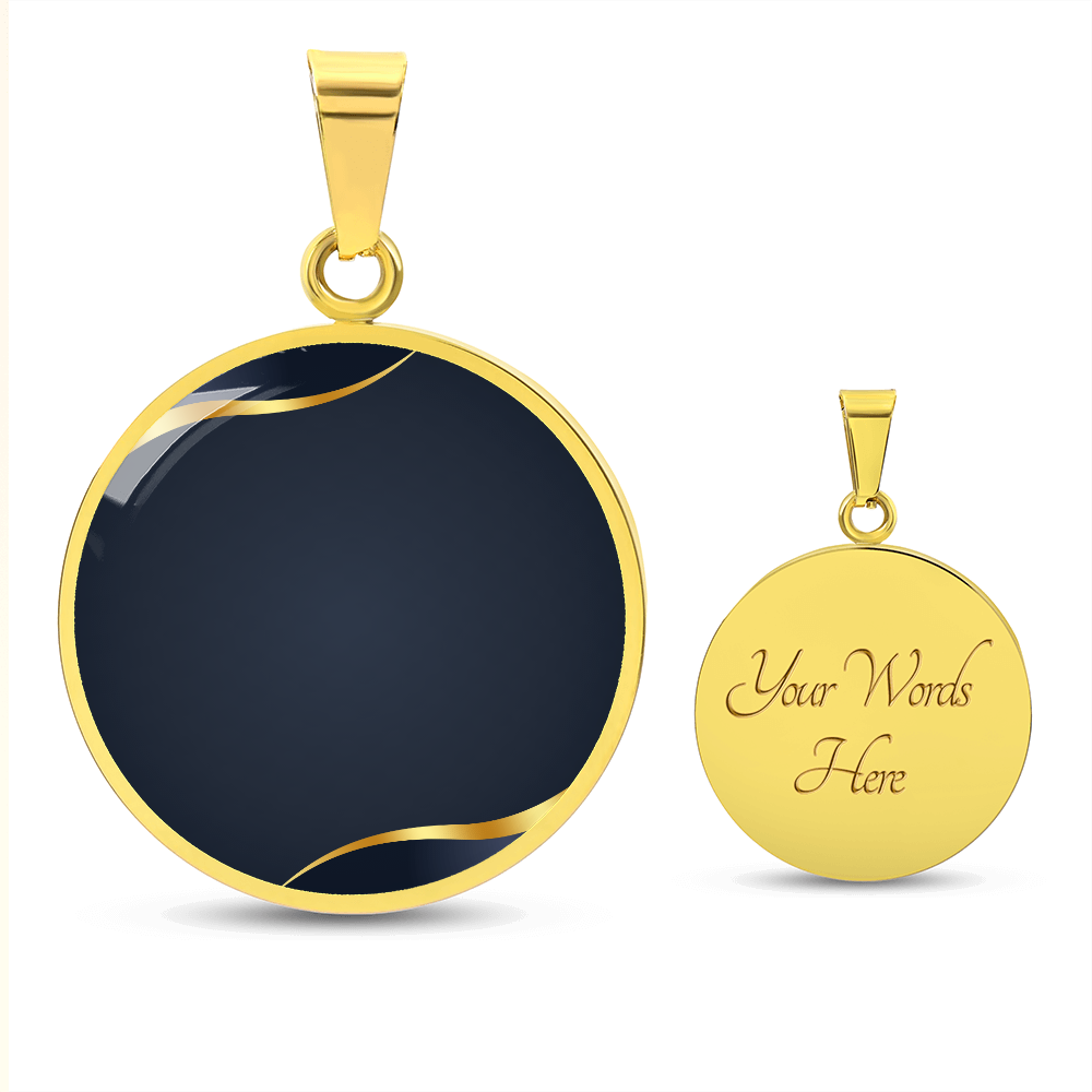 luxury graphig circle necklace
