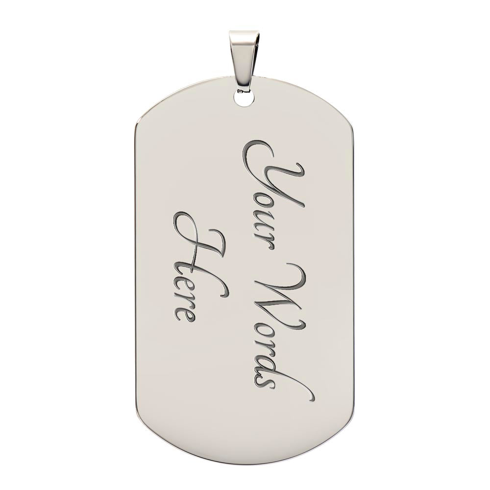 luxury graphig dog tag necklace