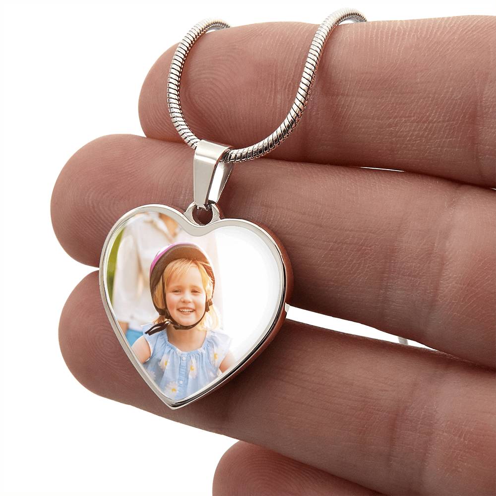 heart necklace with engraving