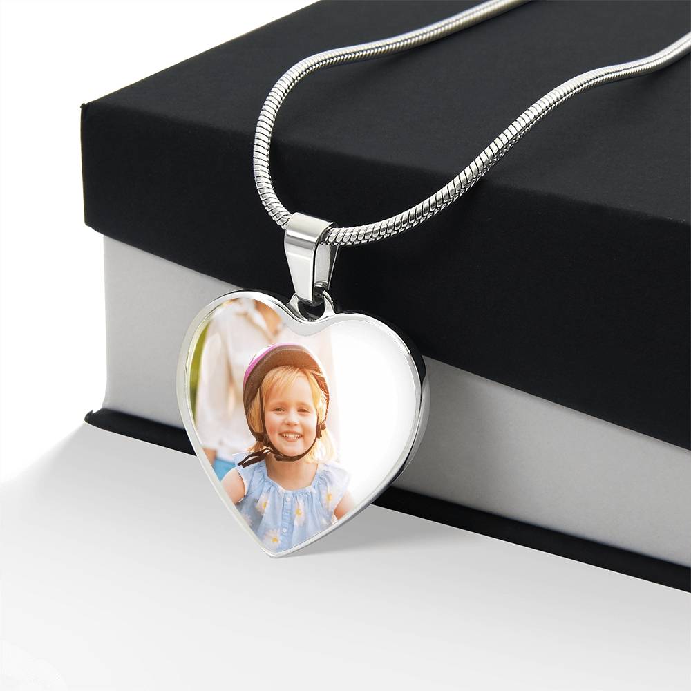 heart necklace with engraving