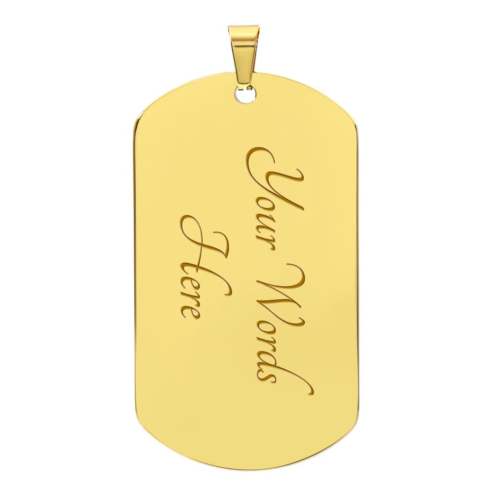 luxury graphig dog tag necklace