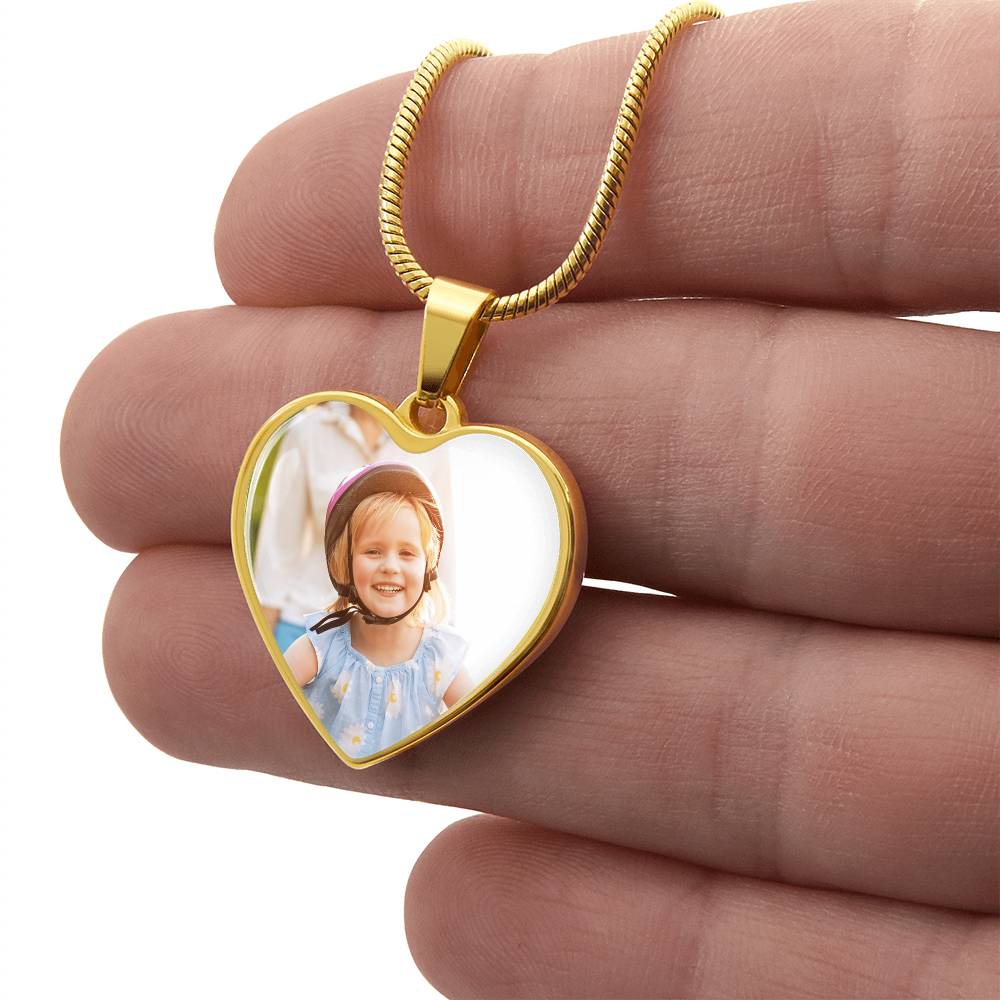 heart necklace with engraving