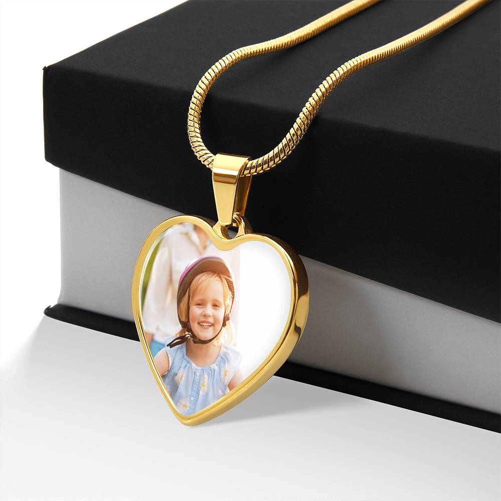 heart necklace with engraving