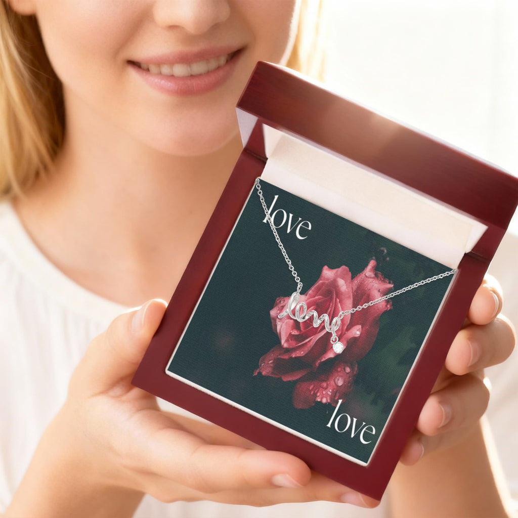 scripted love necklace
