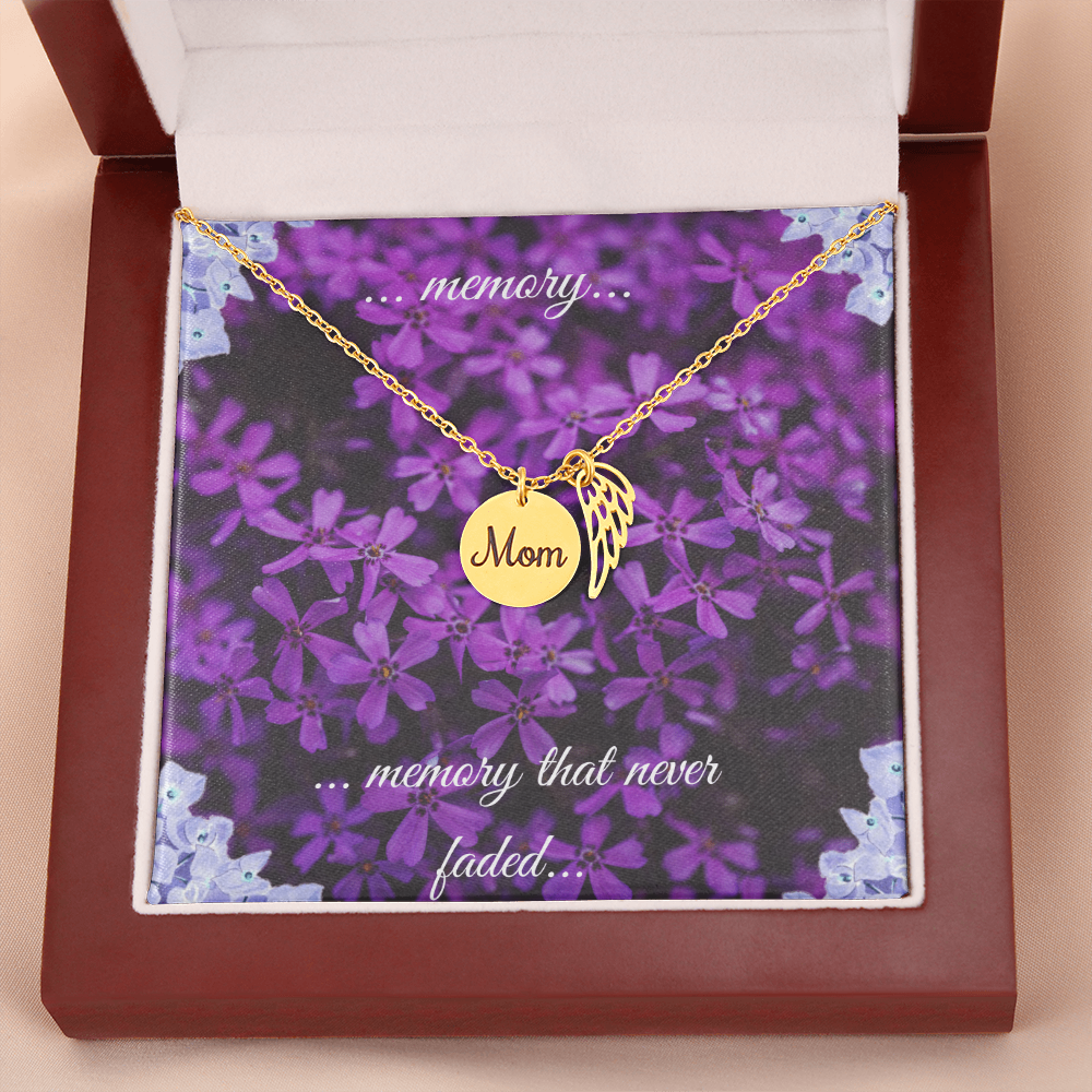 angel wing charm memorial necklace