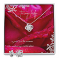 love knot necklace and earring set