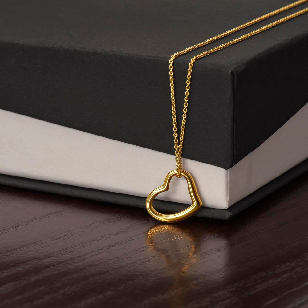delicate heart necklace