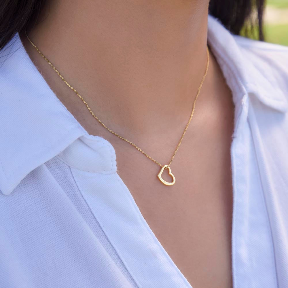 delicate heart necklace