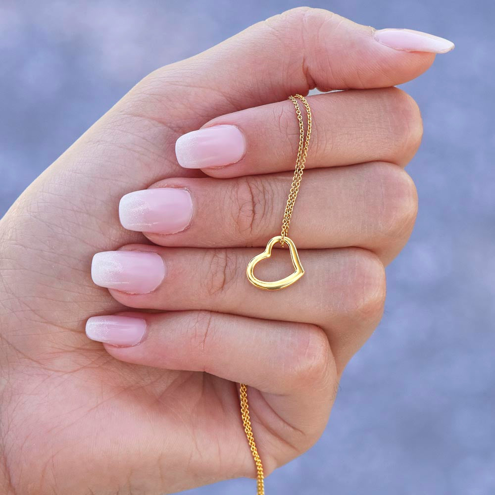 delicate heart necklace