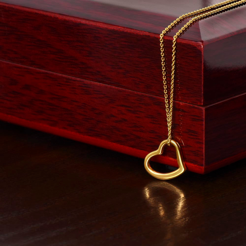 delicate heart necklace