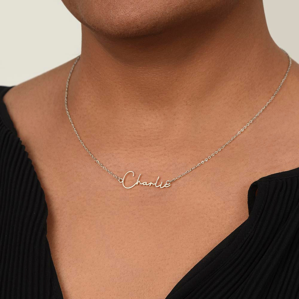 signature name necklace ( with MC )
