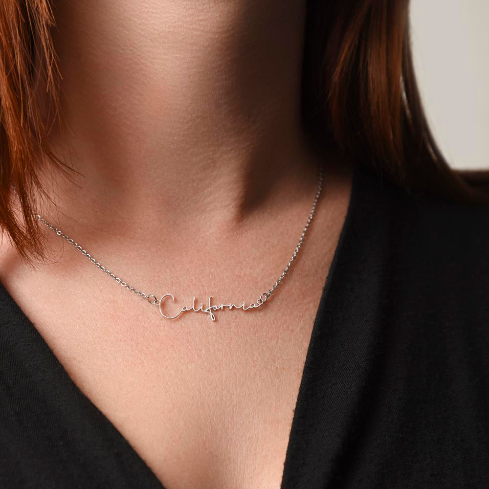 signature name necklace ( with MC )