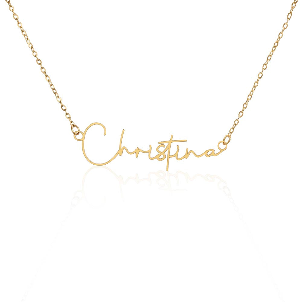 signature name necklace ( with MC )