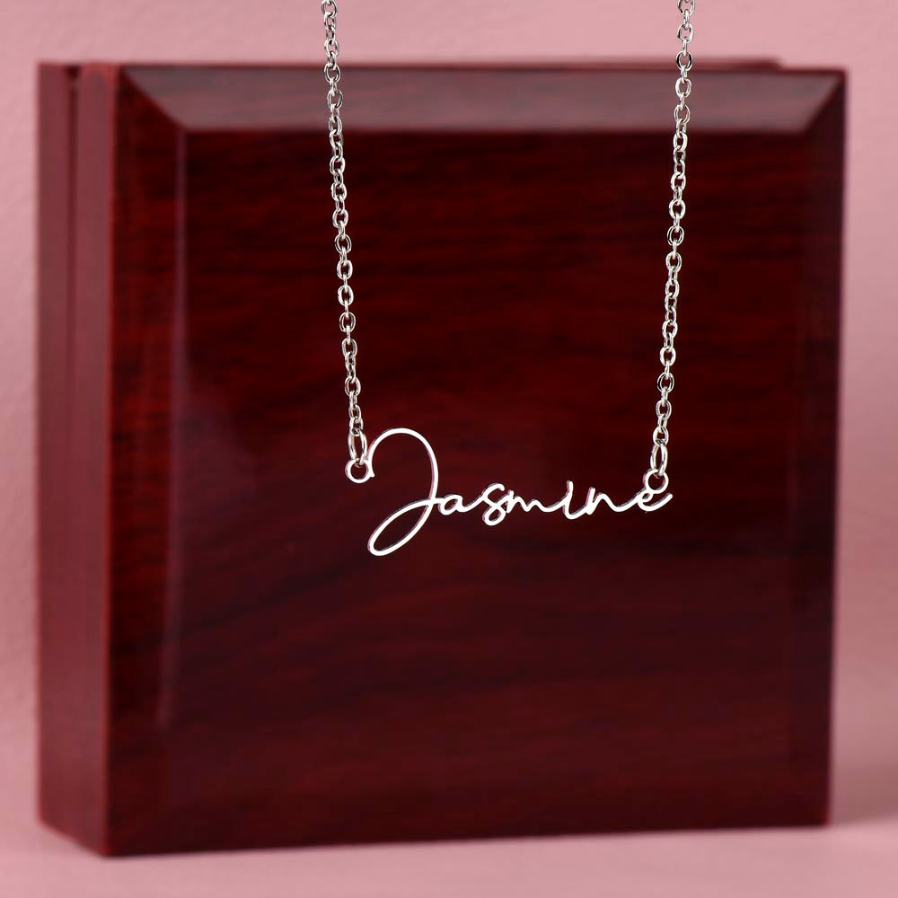signature name necklace ( with MC )