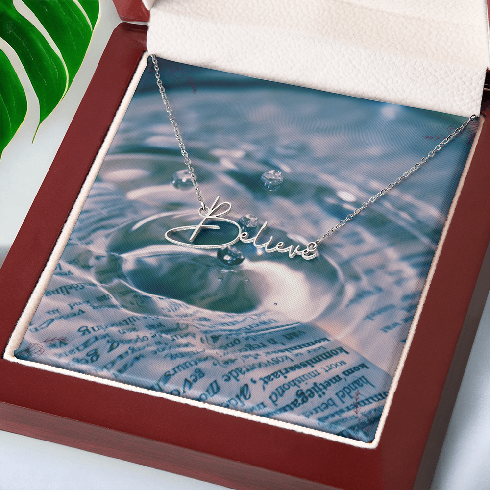 signature name necklace ( with MC )