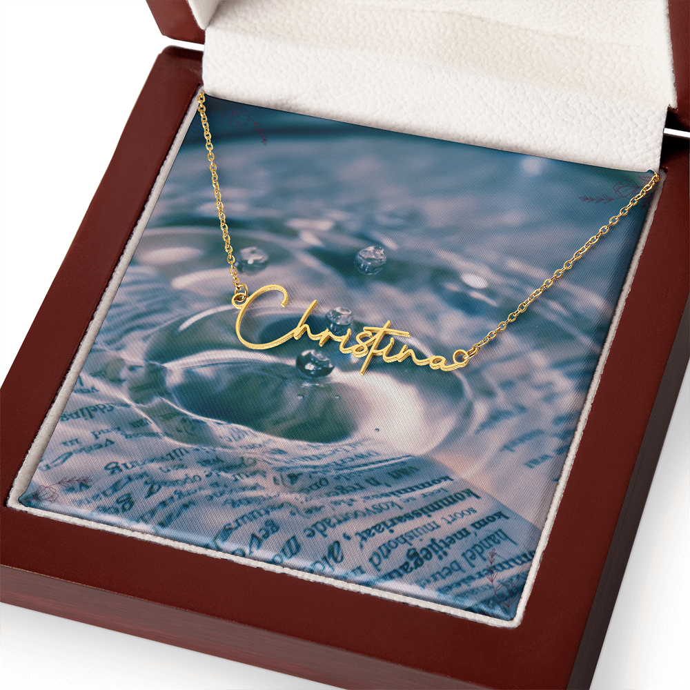 signature name necklace ( with MC )