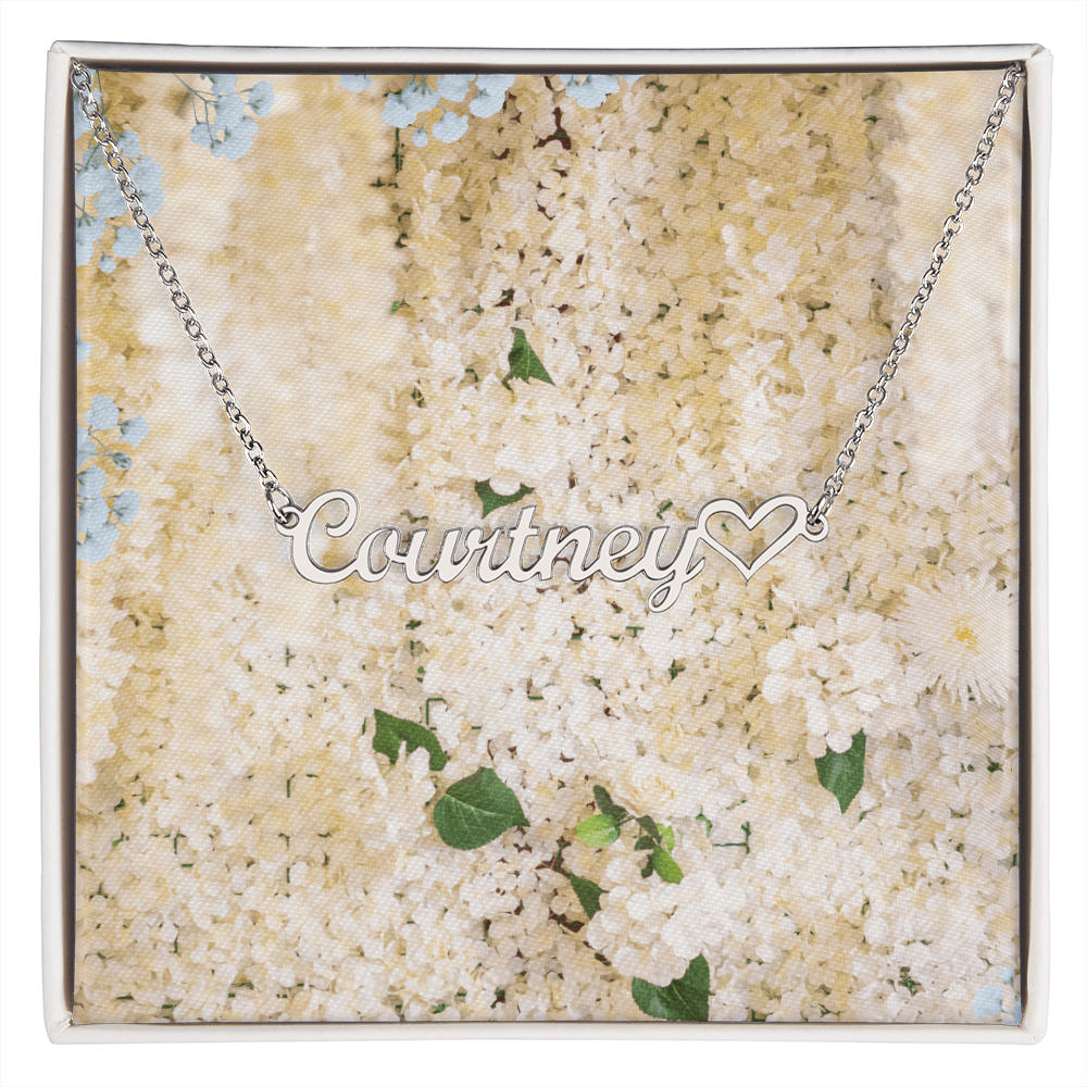 heart name necklace