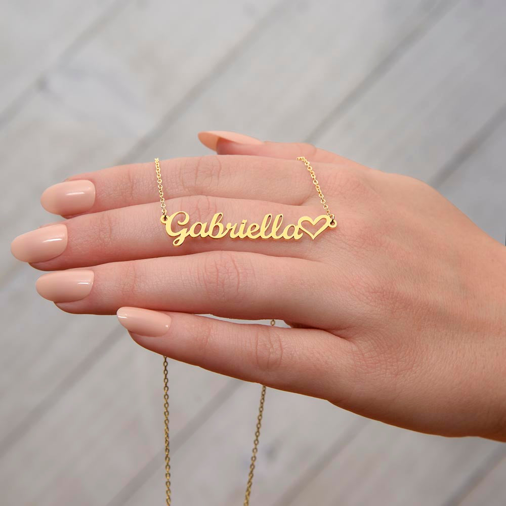 heart name necklace