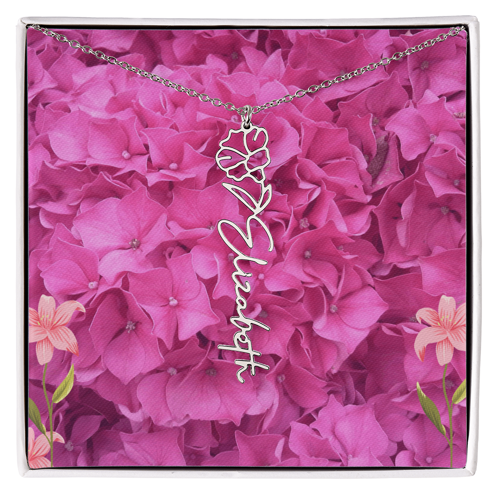 flower name necklace