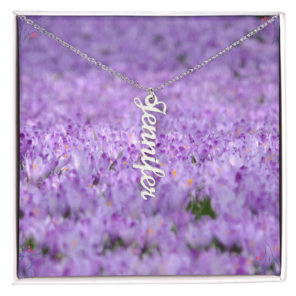 multi vertical name necklace (w ( MC )