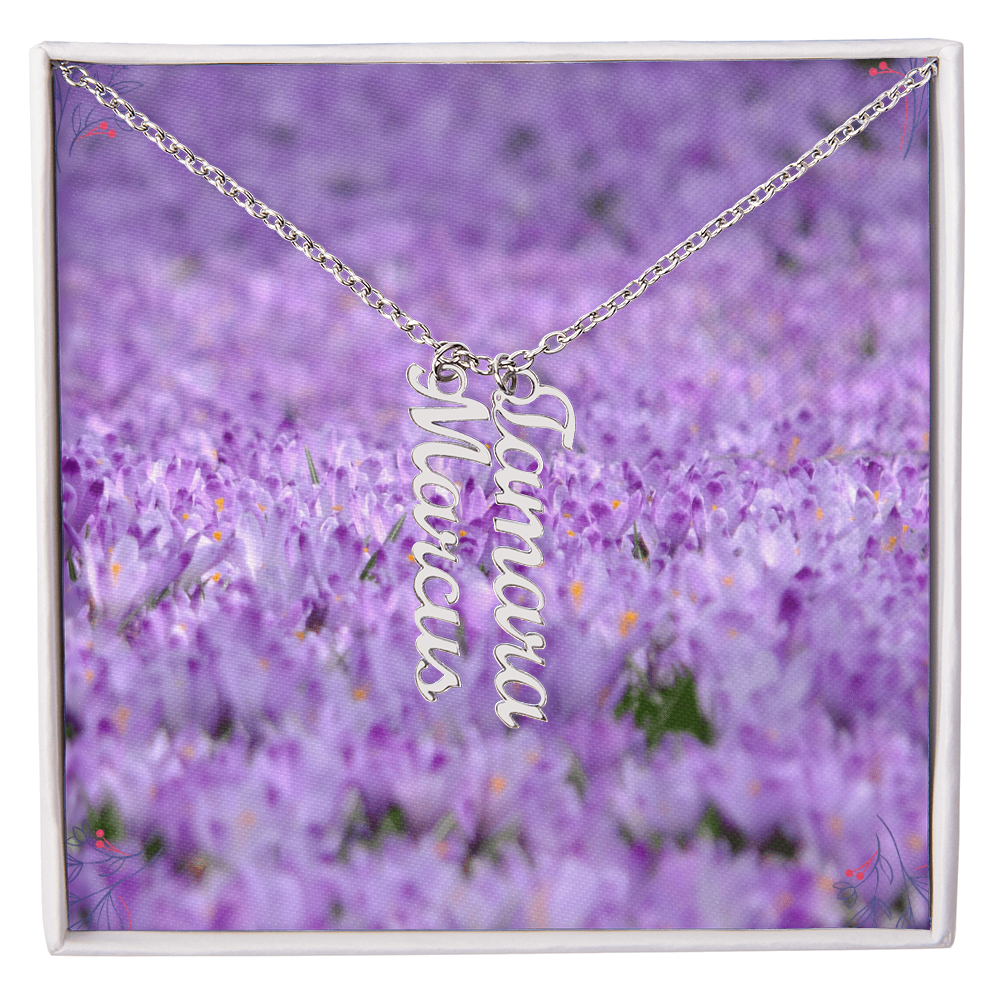 multi vertical name necklace (w ( MC )