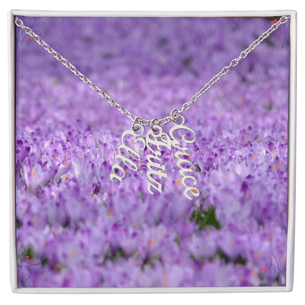multi vertical name necklace (w ( MC )
