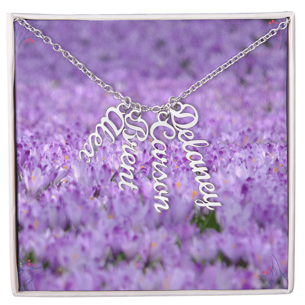 multi vertical name necklace (w ( MC )