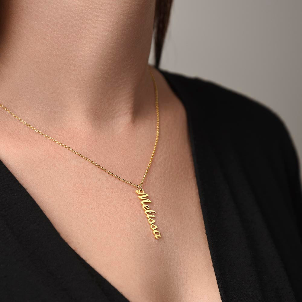 multi vertical name necklace (w ( MC )