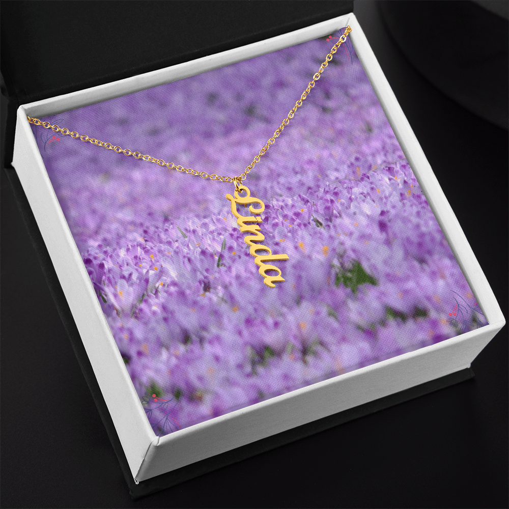multi vertical name necklace (w ( MC )