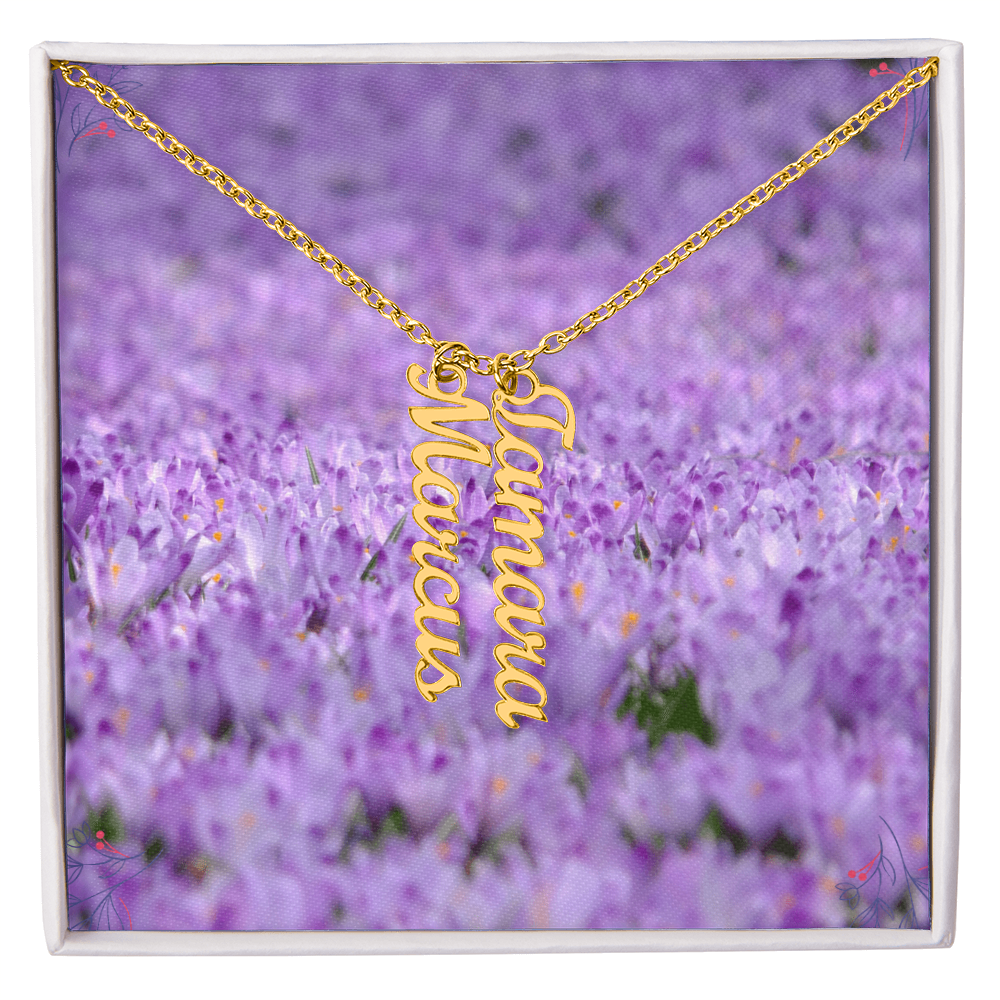 multi vertical name necklace (w ( MC )