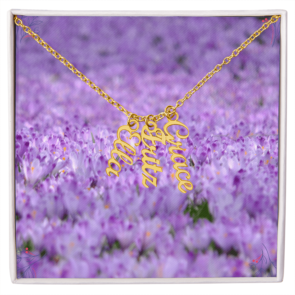 multi vertical name necklace (w ( MC )