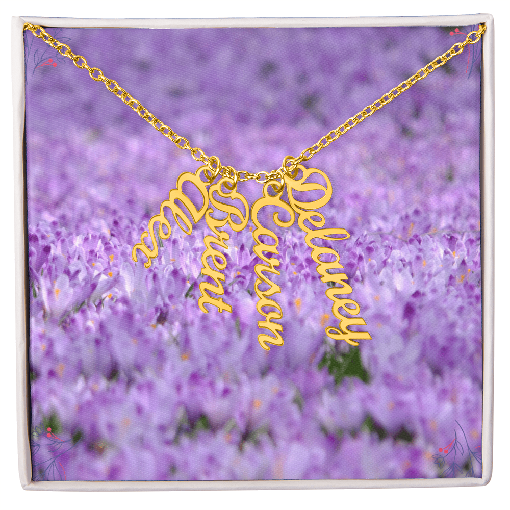 multi vertical name necklace (w ( MC )