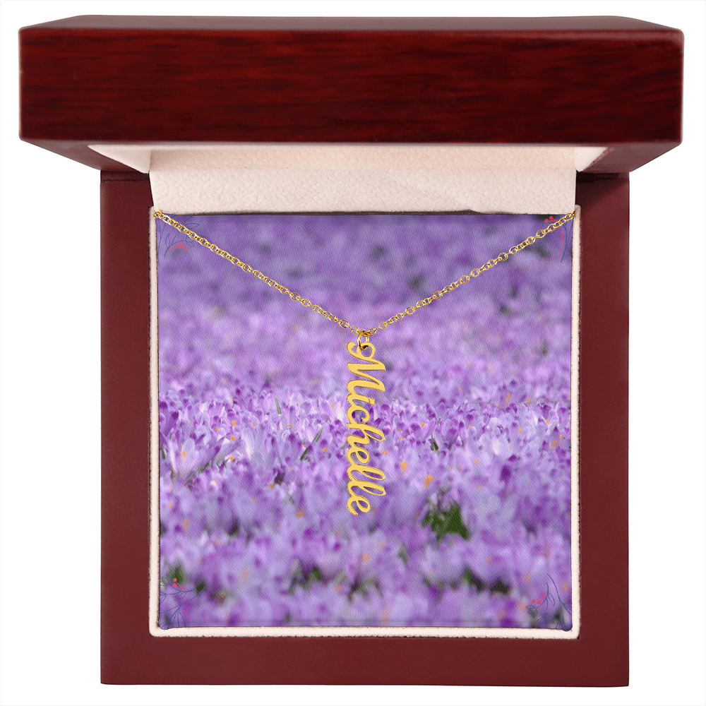 multi vertical name necklace (w ( MC )