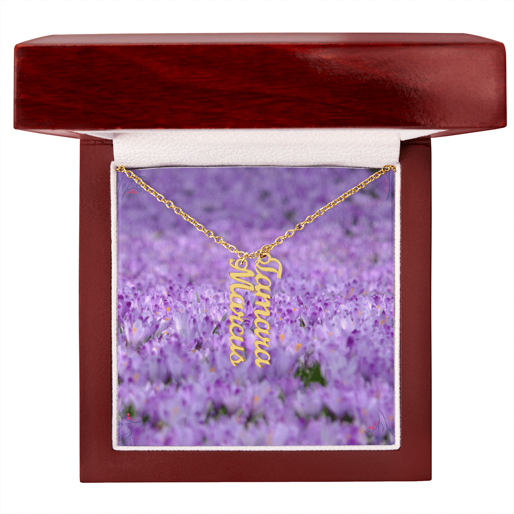 multi vertical name necklace (w ( MC )