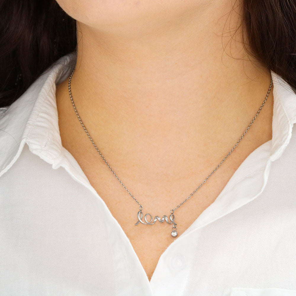 scripted love necklace