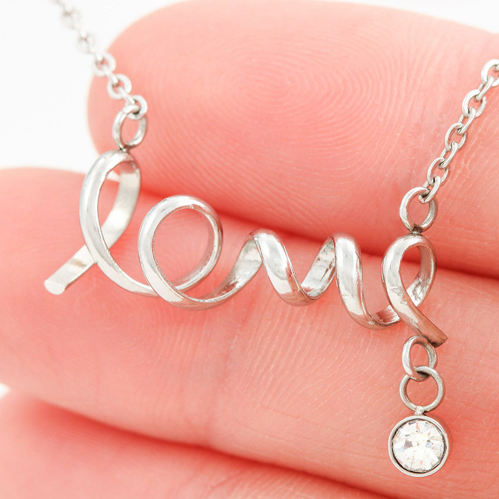 scripted love necklace