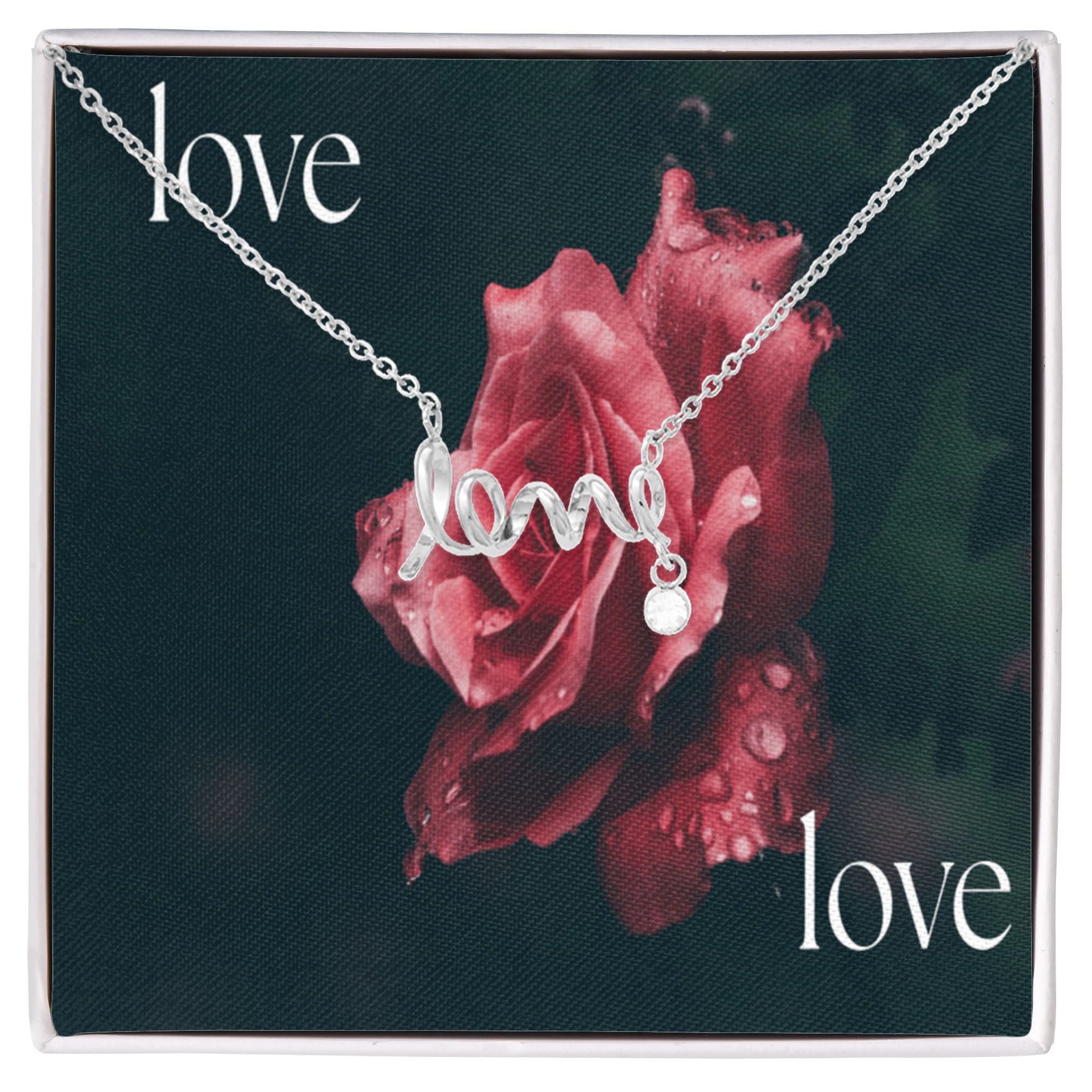 scripted love necklace