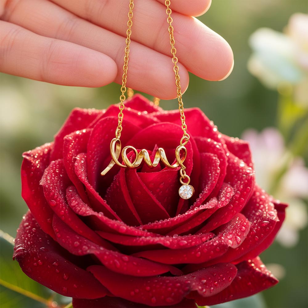 scripted love necklace
