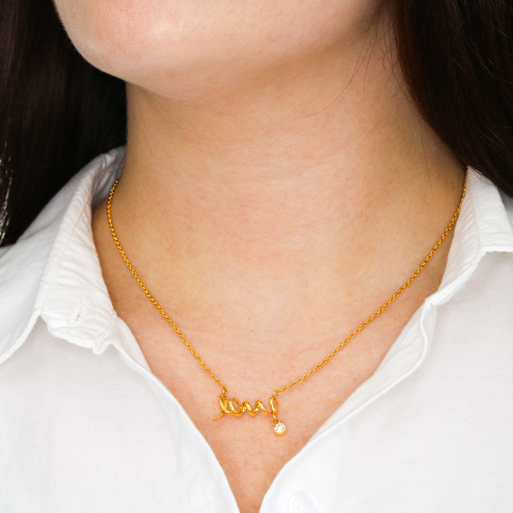 scripted love necklace