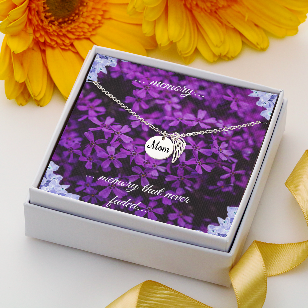 angel wing charm memorial necklace
