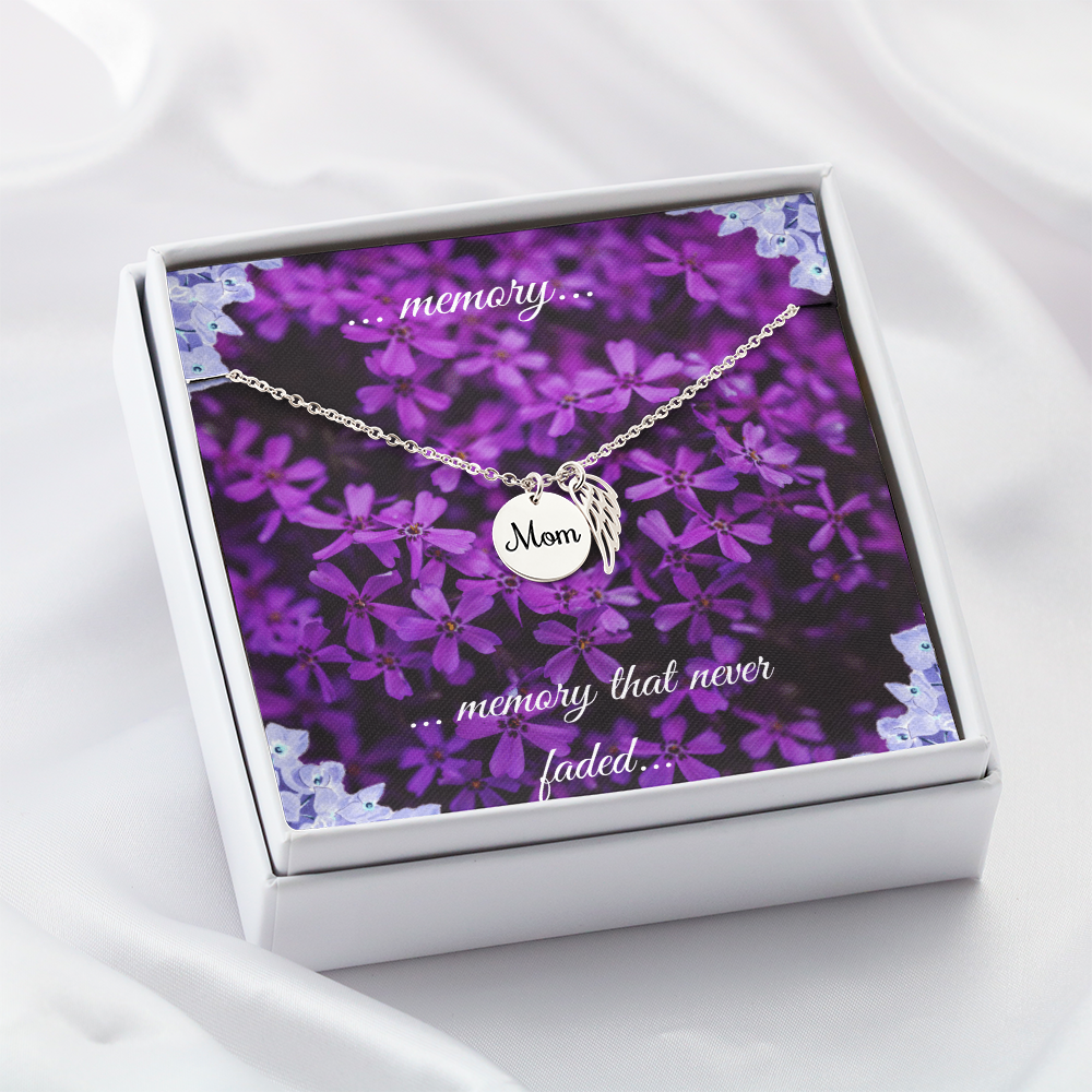 angel wing charm memorial necklace