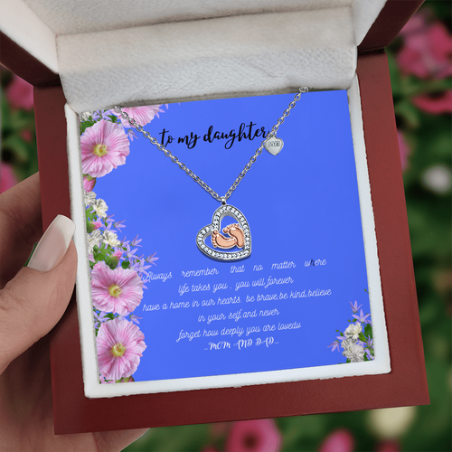 baby feet heart necklace