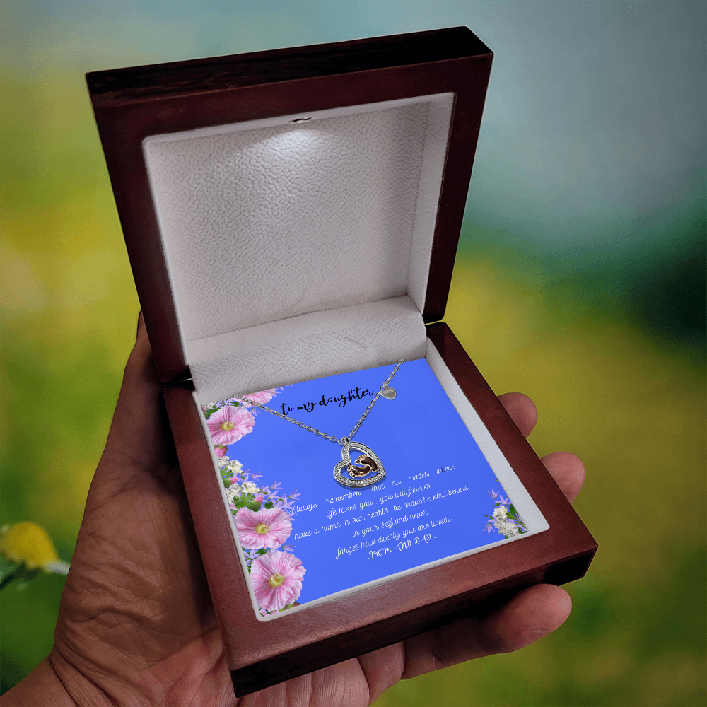 baby feet heart necklace