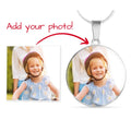 luxury circle necklace with engraving